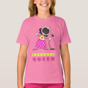 Eu amo a camisa da rainha T do karaoke do karaoke