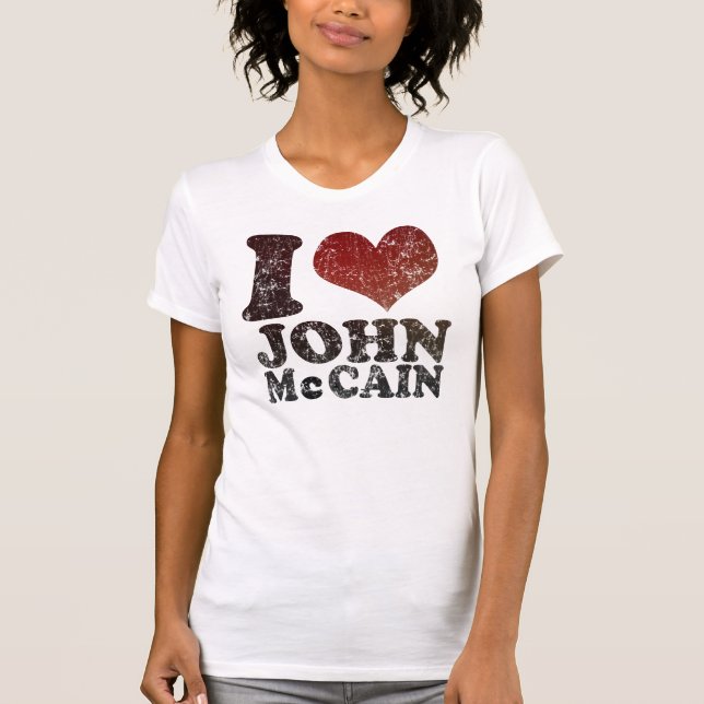 Eu amo a camisa de John McCain t (Frente)