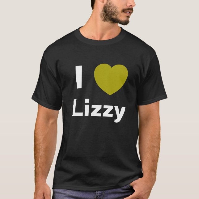 Eu amo a camisa de Lizzy T (o preto) (Frente)