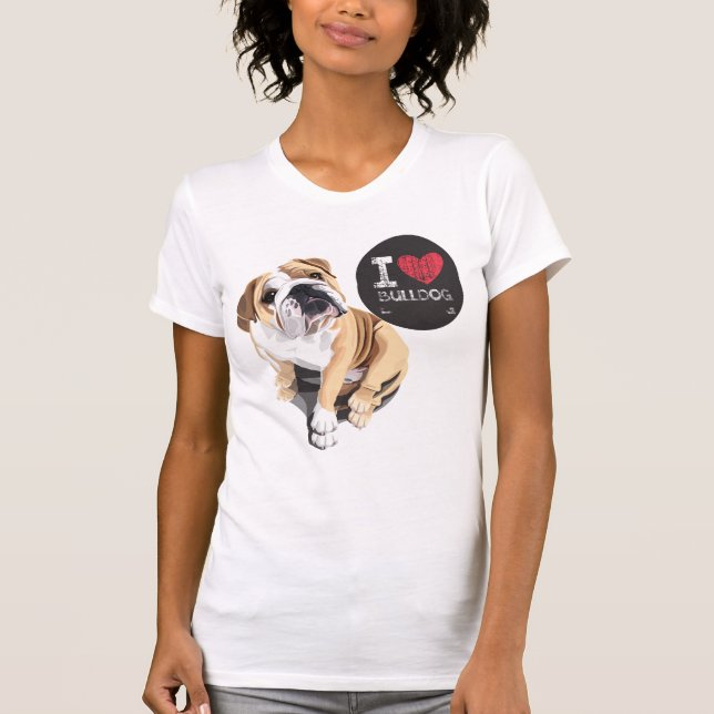 Eu amo a camisa do buldogue (Frente)