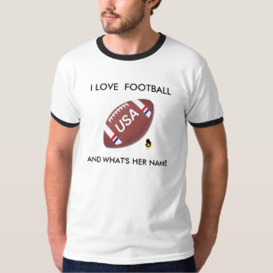 Eu amo a camisa do futebol T