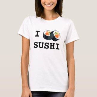 Eu amo a camisa do sushi