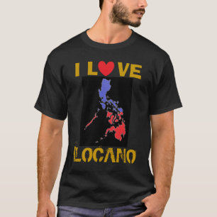 Eu amo a camisa escura básica de Ilocano
