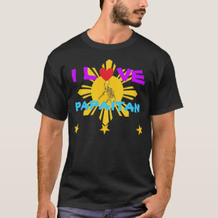 Eu amo a camisa escura básica de Papaitan