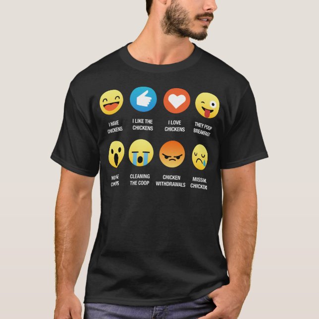 Eu amo a camiseta do Emoticon de Emoji das (Frente)