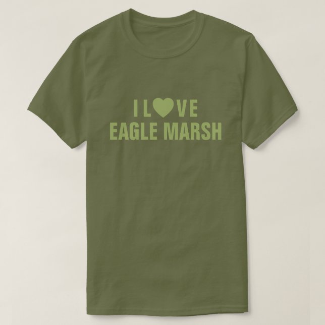 Eu Amo A Camiseta Eagle Marsh™ (Frente do Design)