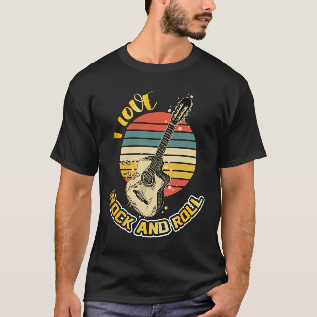 Eu amo a camiseta Rock and Roll (Frente)