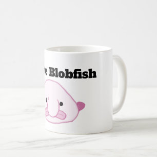 Eu amo a caneca de café de Blobfish