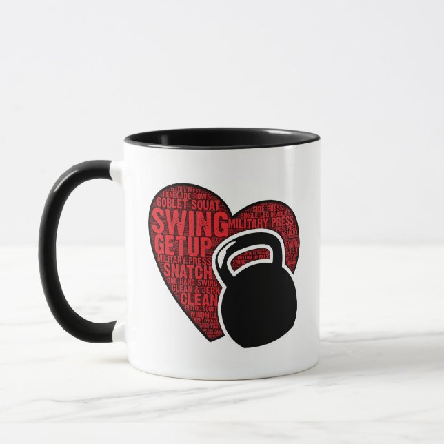 EU AMO A CANECA DE CAFÉ DE KETTLEBELL (Esquerda)