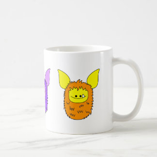 Eu amo a caneca de Fuzzlings - trio de Fuzzlings