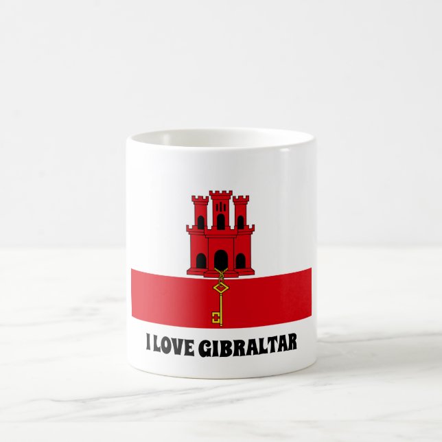 Eu amo a caneca de Gibraltar (Centro)