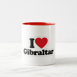 Eu amo a caneca de Gibraltar