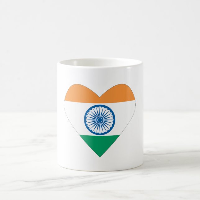 Eu amo a caneca de India/coração de India (Centro)