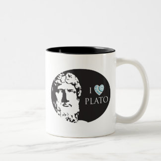 Eu amo a caneca de Plato