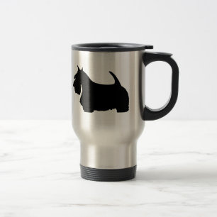 Eu amo a caneca de viagem escocesa dos terrier