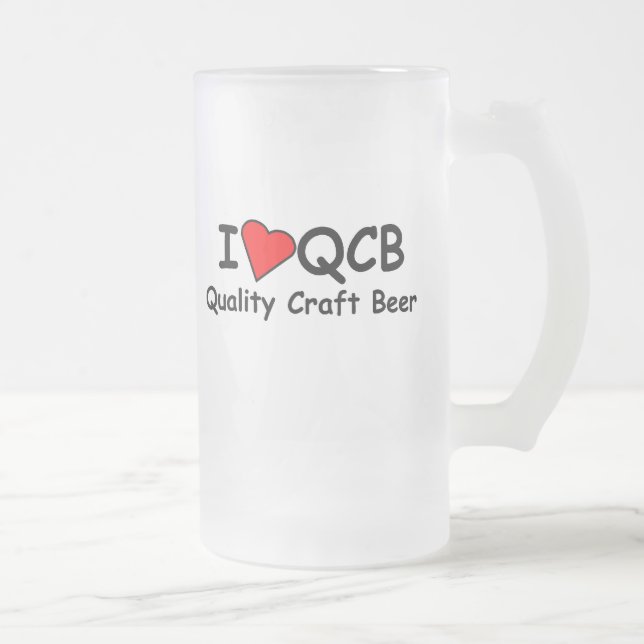 Eu amo a caneca do fosco de QCB (cerveja do (Direita)