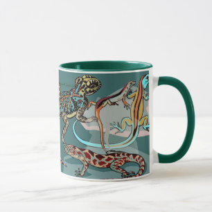 Eu amo a caneca do Lagarto-bebendo