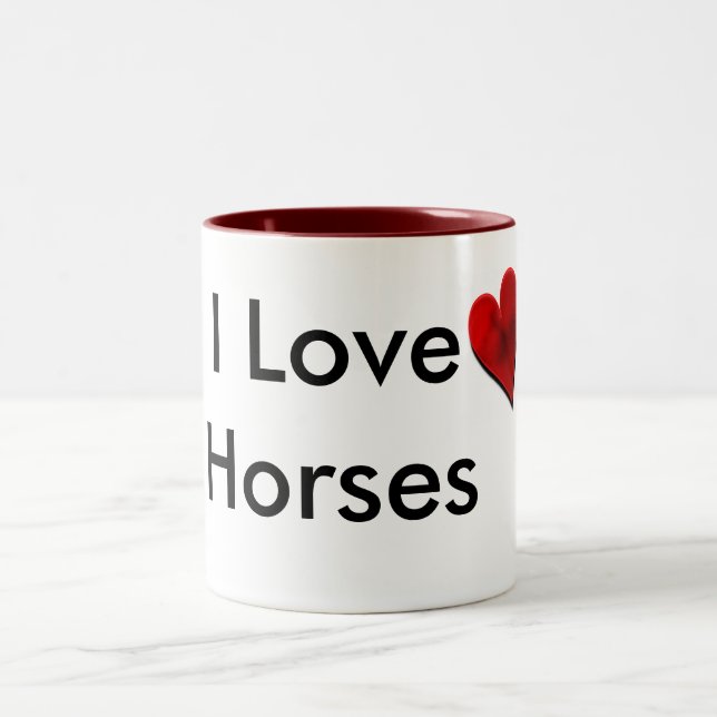Eu amo a caneca dos cavalos (Centro)