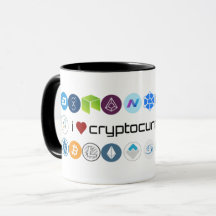 Eu amo a caneca dos cryptocurrencies