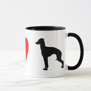 Eu amo a caneca dos galgos italianos