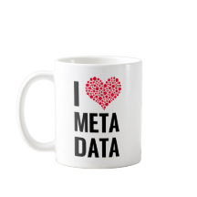 Eu amo a caneca dos Metadata
