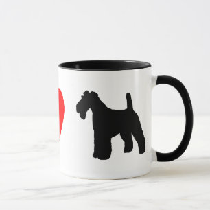 Eu amo a caneca dos terrier de Fox do fio