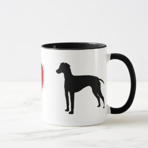 Eu amo a caneca dos terrier de Manchester