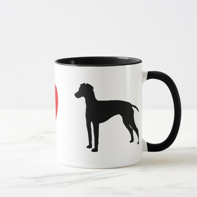 Eu amo a caneca dos terrier de Manchester (Direita)