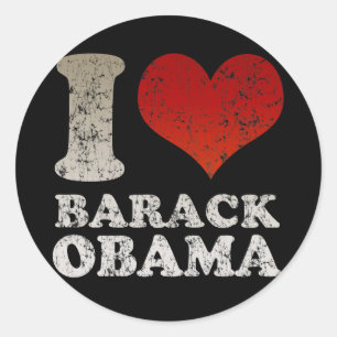 Eu amo a etiqueta de Barack Obama