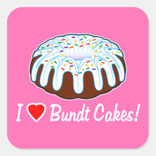 Eu amo a etiqueta do bolo de Bundt