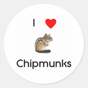 Eu amo a etiqueta dos chipmunks