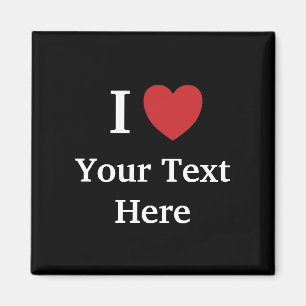 Eu amo a imã de geladeira de Personalisable -