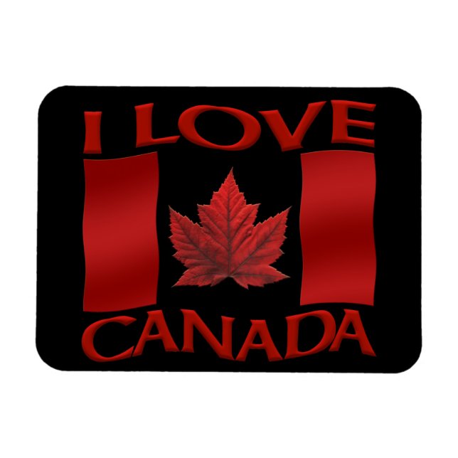 Eu amo a Imã de geladeira do Canadá, o ímã Souveni (Horizontal)