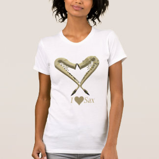 Eu amo a luz das senhoras da camisa do saxofone T