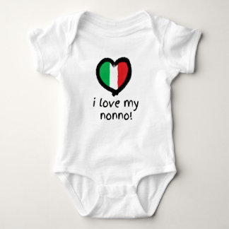 Eu Amo A Minha Camisa De Roupa De Bebê Não Italian