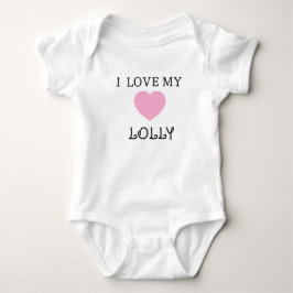 Eu amo a minha camiseta personalizável para bebê L