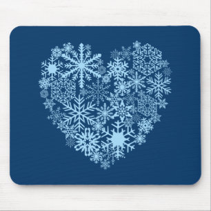 Eu amo a neve Mousepad