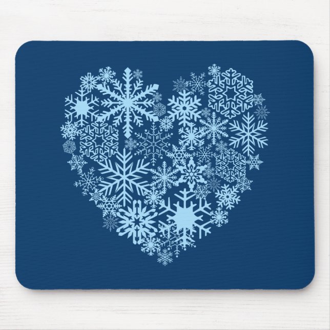 Eu amo a neve Mousepad (Frente)