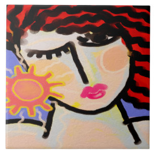 Eu amo a pintura digital Sun Abstrato