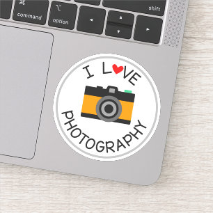 Eu Amo Adesivo de Corte Escola de Fotografia