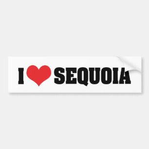 Eu Amo Adesivo de Para-choque Sequoia