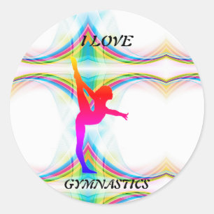 Eu Amo Adesivos de Ginástica