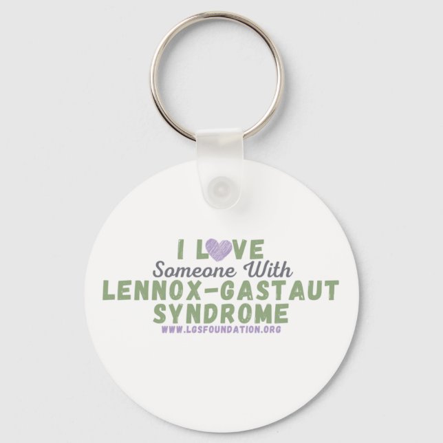 Eu amo alguém com Chaveiro de Botão LGS (Frente)