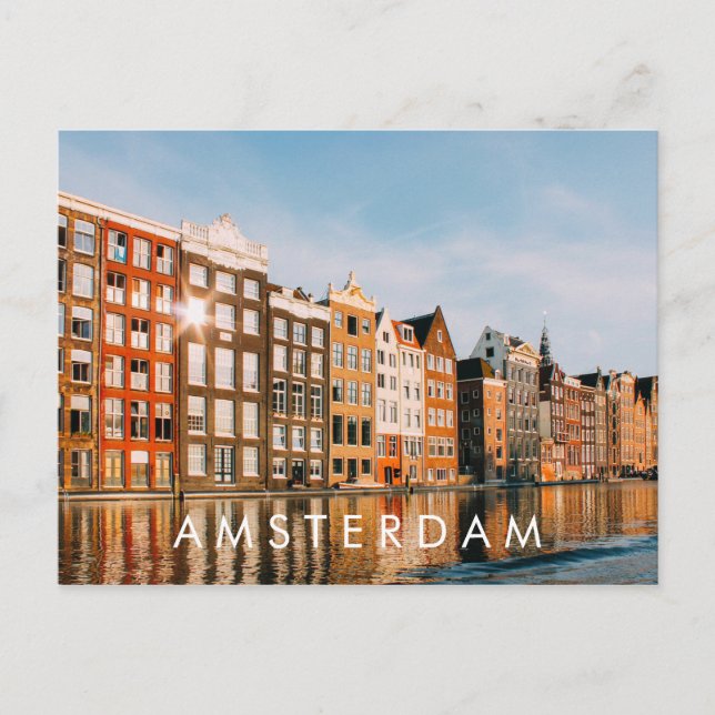 Eu amo Amsterdam Viagem Holanda Cartão Postal (Frente)