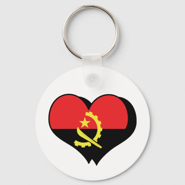 Eu amo Angola Chaveiro (Frente)