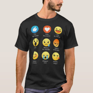 Eu amo as camisetas engraçadas do Emoticon de