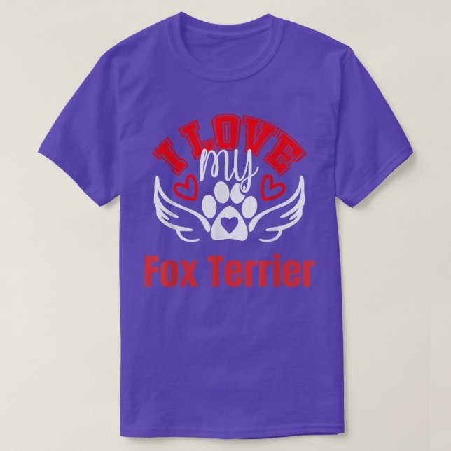 Eu Amo As Minhas Camisetas De Cachorro Fofo Terrie (Frente do Design)