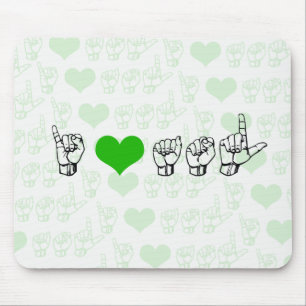 Eu amo ASL Mousepad