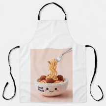 Eu Amo Avental de Cozinha de Chef Italiano de Mass