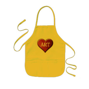 Eu Amo Avental Infantil de Arte